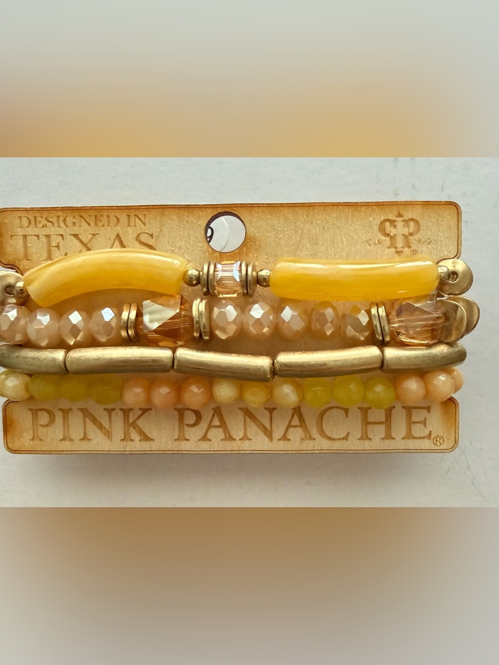 Pink Panache Yellow and Gold Stacked Bracelet Set *NWT